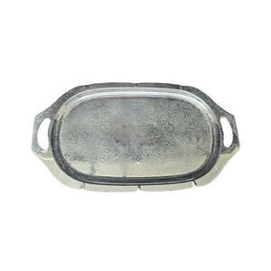 Vintage Krome Kraft Farber Bros New York 16" Silver Plated Serving Tray Platter